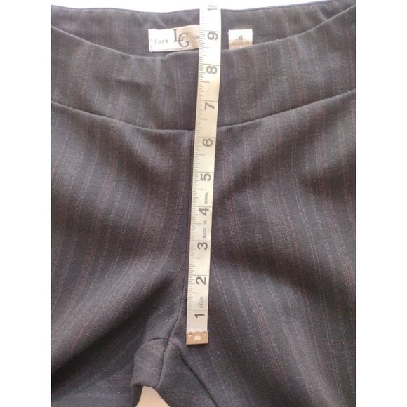 Lena Gabrielle Pants Womens 6 Cropped Stretch Striped Straight Fall Office Workw - Picture 6 of 10